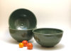 Thumbnail: Dinner Bowl; 
          Color: Green, Blue, Oatmeal, Rust;
          Size: 6” x 6” x 3” 
          $20.00 each.