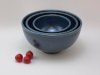 Thumbnail: Nesting Bowl Set; 
          Color: Blue, Green; 
          Size: 7&rdquo; x 7&rdquo; x 3.75&rdquo;  
          $50.00 set.