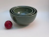 Thumbnail: Nesting Bowl Set; 
          Color: Green; 
          Size: 7&rdquo; x 7&rdquo; x 3.75&rdquo;  
          $50.00 set.